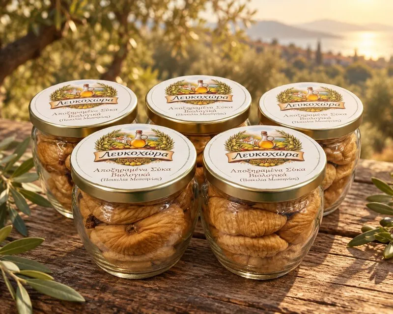 Lefkohora sun-dried figs in a jar